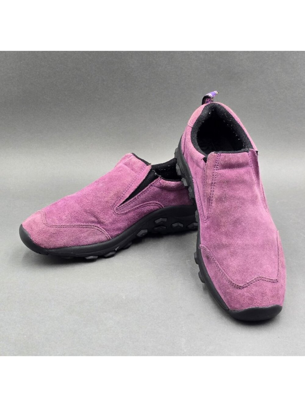 Jeep Purple Suede Leather Slip On Hiking Trail Shoes Moccasins Loafers Size 9M